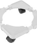 Adjustable Plant Pot Support, Safe Plastic Material and Stable Universal Rolling Rolling Wheels for Internal Use (Black) (White)