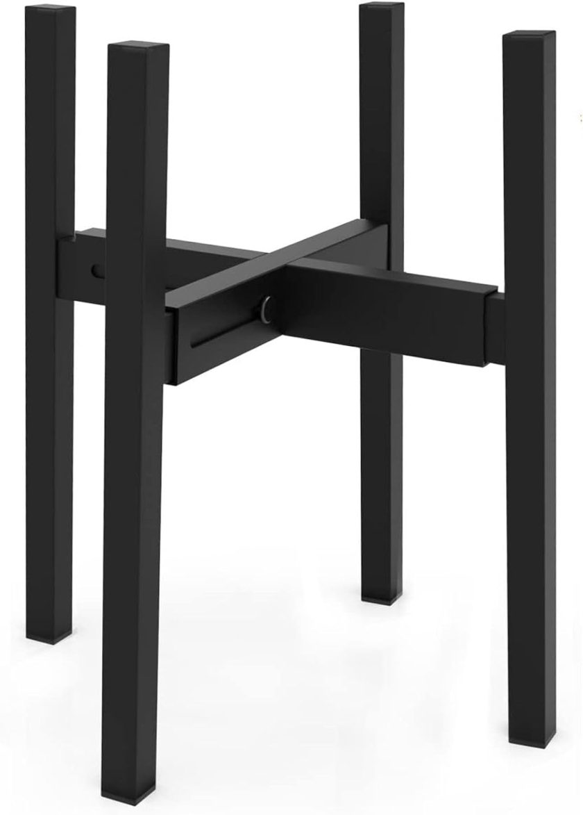 Heavy Plant Stand for 10"-16" Plant Pot, Plant Stand Indoor Outdoor Corner, Adjustable Metal Heavy Duty Plant Stand for Large Pot (Black 1 Pack)