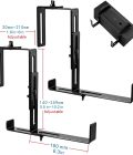 4 Pcs Window Boxes Brackets Adjustable Planter Box Bracket Heavy Duty Deck Railing Hanging Flower Stand for Windowsill Garden Fence Balcony (Black) - Image 2