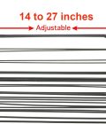 Adjustable Flower Pot Rack Holder Plant Stand - Expands 14"-27" to accomodate Multiple flowerpots, Hanger Hooks fit Almost Any Balcony, Fence or Deck Railing up to 6" Wide - Steel Black - Image 2